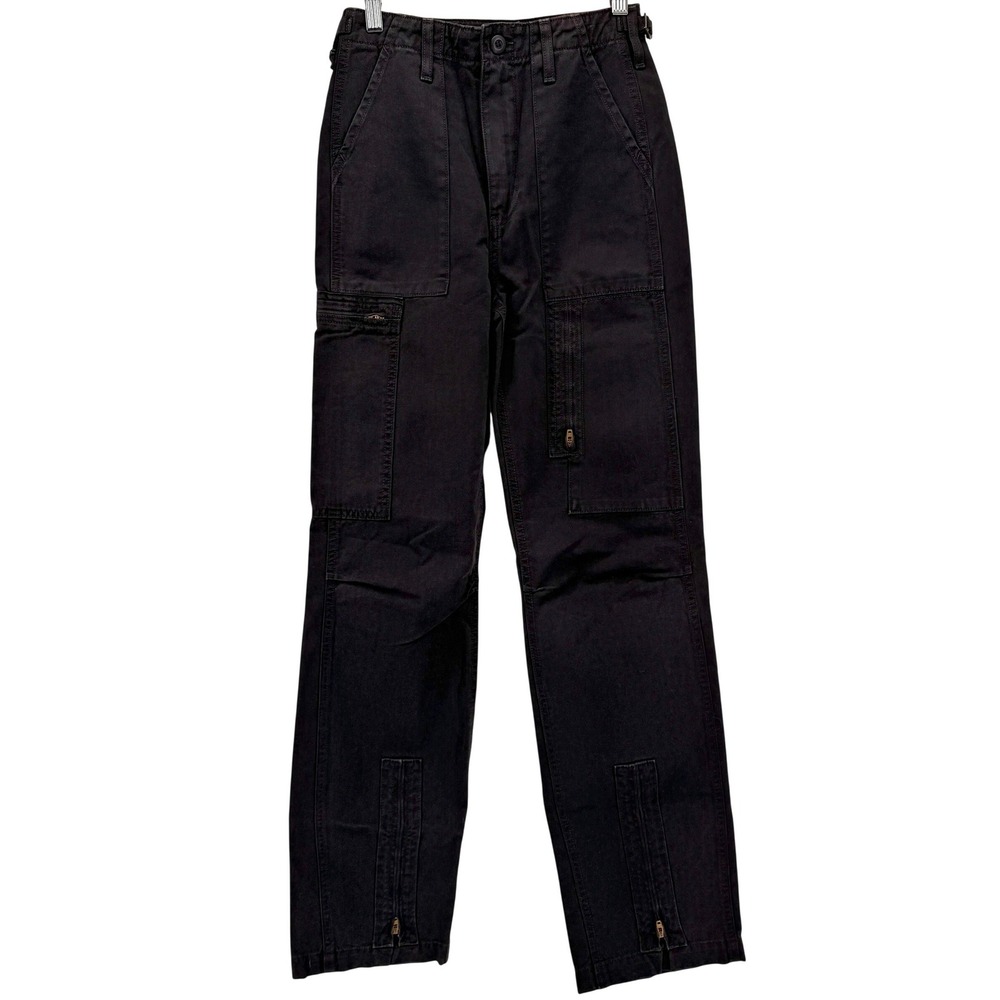 RE/DONE ORIGINALS Cargo Utility Pants Womens‎ Size 24 Washed Black Cotton NWT - Picture 3 of 16